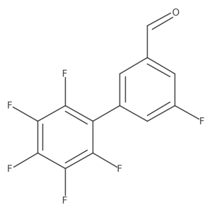 3-Fluoro-5-(2,3,4,5,6-pentafluorophenyl)benzaldehyde结构式