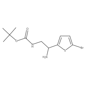 tert-butyl N-[2-amino-2-(5-bromothiophen-2-yl)ethyl]carbamate Structure