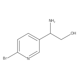2-Amino-2-(6-bromopyridin-3-yl)ethan-1-ol结构式