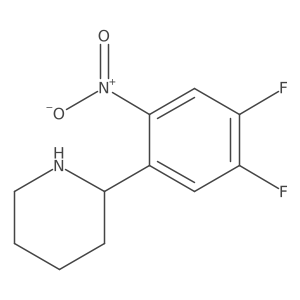 2-(4,5-Difluoro-2-nitrophenyl)piperidine结构式
