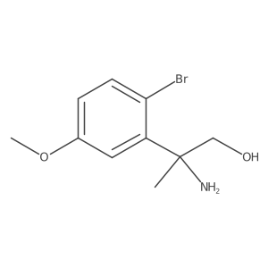 2-Amino-2-(2-bromo-5-methoxyphenyl)propan-1-ol结构式
