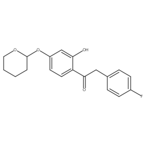 2-(4-Fluorophenyl)-1-(2-hydroxy-4-((tetrahydro-2H-pyran-2-yl)oxy)phenyl)ethanone Structure