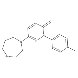 6-(1,4-Diazepan-1-yl)-2-(p-tolyl)pyridazin-3(2H)-one结构式