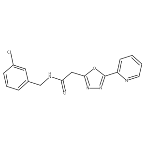 N-(3-chlorobenzyl)-2-(5-(pyridin-2-yl)-1,3,4-oxadiazol-2-yl)acetamide结构式