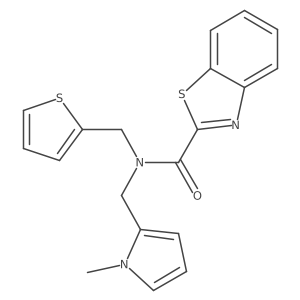 N-((1-methyl-1H-pyrrol-2-yl)methyl)-N-(thiophen-2-ylmethyl)benzo[d]thiazole-2-carboxamide Structure