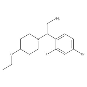 1-Piperidineethanamine, I(2)-(4-bromo-2-fluorophenyl)-4-ethoxy-结构式