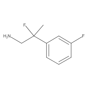 2-Fluoro-2-(3-fluorophenyl)propan-1-amine结构式