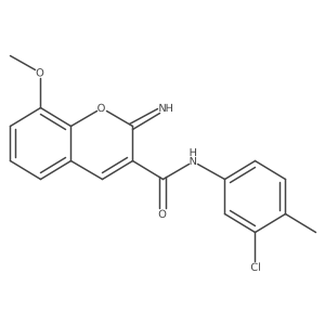 N-(3-chloro-4-methylphenyl)-2-imino-8-methoxy-2H-chromene-3-carboxamide结构式