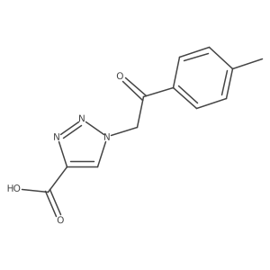 1-[2-(4-methylphenyl)-2-oxoethyl]-1H-1,2,3-triazole-4-carboxylic acid结构式