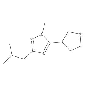 1-methyl-3-(2-methylpropyl)-5-(pyrrolidin-3-yl)-1H-1,2,4-triazole结构式