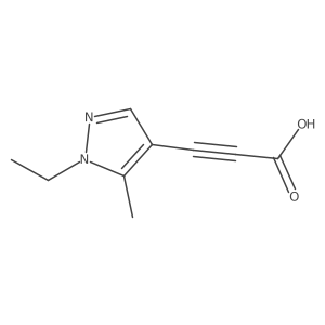 3-(1-Ethyl-5-methyl-1H-pyrazol-4-yl)propiolic acid结构式