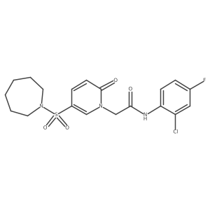 2-[5-(azepane-1-sulfonyl)-2-oxo-1,2-dihydropyridin-1-yl]-N-(2-chloro-4-fluorophenyl)acetamide Structure