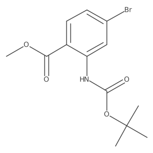Methyl 4-bromo-2-(tert-butoxycarbonylamino)benzoate结构式