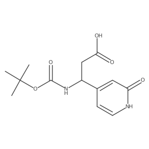 (3S)-3-{[(tert-butoxy)carbonyl]amino}-3-(2-hydroxypyridin-4-yl)propanoic acid Structure