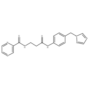 N-(3-oxo-3-{[4-(1H-1,2,4-triazol-1-ylmethyl)phenyl]amino}propyl)pyrazine-2-carboxamide Structure