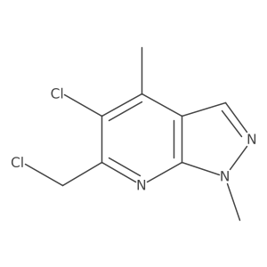 5-chloro-6-(chloromethyl)-1,4-dimethyl-1H-pyrazolo[3,4-b]pyridine Structure