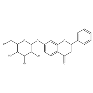 (2S)-2-phenyl-7-[(2S,3R,4S,5S,6R)-3,4,5-trihydroxy-6-(hydroxymethyl)oxan-2-yl]oxy-2,3-dihydrochromen-4-one结构式