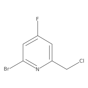 2-Bromo-6-(chloromethyl)-4-fluoropyridine结构式