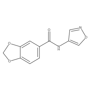 N-(isoxazol-4-yl)benzo[d][1,3]dioxole-5-carboxamide结构式