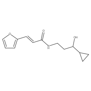 (E)-N-(3-cyclopropyl-3-hydroxypropyl)-3-(furan-2-yl)acrylamide结构式