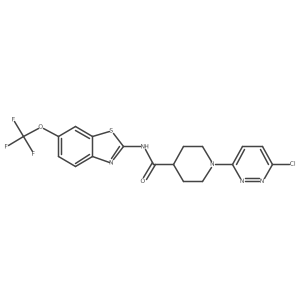 1-(6-chloropyridazin-3-yl)-N-[6-(trifluoromethoxy)-1,3-benzothiazol-2-yl]piperidine-4-carboxamide结构式