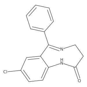 8-Chloro-3,4-dihydro-6-phenyl-1,5-benzodiazocin-2(1H)-one结构式