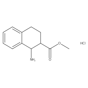 Methyl (1R,2R)-1-amino-1,2,3,4-tetrahydronaphthalene-2-carboxylate;hydrochloride Structure