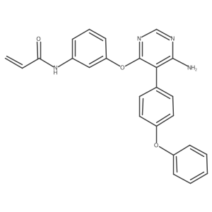 N-(3-((6-amino-5-(4-phenoxyphenyl)pyrimidin-4-yl)oxy)phenyl)acrylamide Structure