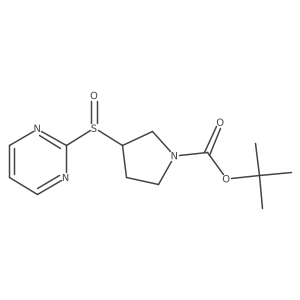 (S)-tert-butyl 3-((R)-pyrimidin-2-ylsulfinyl)pyrrolidine-1-carboxylate结构式
