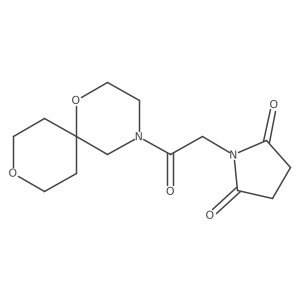 1-(2-Oxo-2-(1,9-dioxa-4-azaspiro[5.5]undecan-4-yl)ethyl)pyrrolidine-2,5-dione结构式