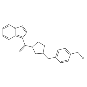 (4-{[1-(Pyrazolo[1,5-a]pyridin-3-ylcarbonyl)pyrrolidin-3-yl]methyl}phenyl)methanol结构式