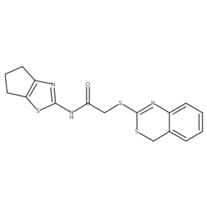 Acetamide, 2-(4H-3,1-benzothiazin-2-ylthio)-N-(5,6-dihydro-4H-cyclopentathiazol-2-yl)-结构式