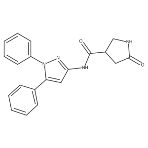 N-(1,5-Diphenyl-1H-pyrazol-3-yl)-5-oxo-3-pyrrolidinecarboxamide Structure