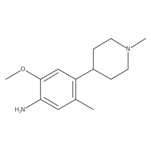 2-Methoxy-5-methyl-4-(1-methyl-4-piperidinyl)benzenamine Structure