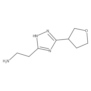 2-[5-(oxolan-3-yl)-4H-1,2,4-triazol-3-yl]ethan-1-amine结构式