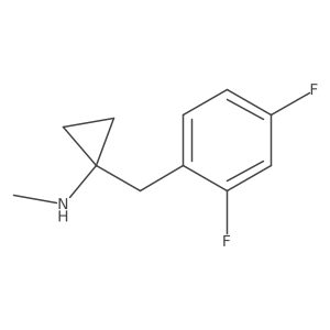 1-[(2,4-difluorophenyl)methyl]-N-methylcyclopropan-1-amine结构式