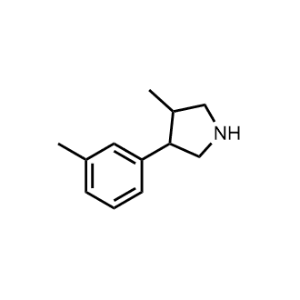 3-Methyl-4-(3-methylphenyl)pyrrolidine Structure