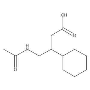 3-Cyclohexyl-4-acetamidobutanoic acid Structure