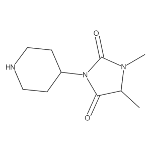 1,5-Dimethyl-3-(piperidin-4-yl)imidazolidine-2,4-dione结构式