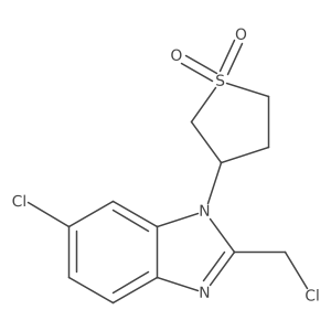 3-(6-Chloro-2-(chloromethyl)-1H-benzo[d]imidazol-1-yl)tetrahydrothiophene 1,1-dioxide结构式
