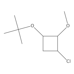1-(Tert-butoxy)-3-chloro-2-methoxycyclobutane结构式