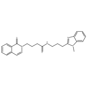 N-[3-(1-methyl-1H-benzimidazol-2-yl)propyl]-4-(4-oxo-1,2,3-benzotriazin-3(4H)-yl)butanamide结构式