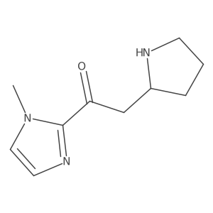 1-(1-Methyl-1H-imidazol-2-yl)-2-(pyrrolidin-2-yl)ethan-1-one Structure