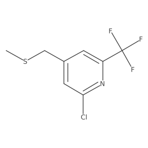 2-Chloro-4-[(methylsulfanyl)methyl]-6-(trifluoromethyl)pyridine结构式
