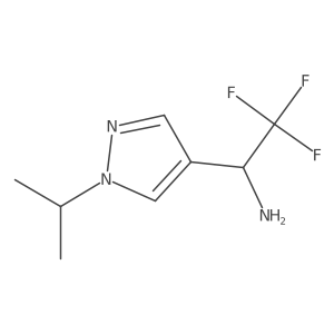 2,2,2-trifluoro-1-[1-(propan-2-yl)-1H-pyrazol-4-yl]ethan-1-amine结构式