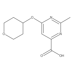 2-Methyl-6-((tetrahydro-2H-pyran-4-yl)oxy)pyrimidine-4-carboxylic acid Structure