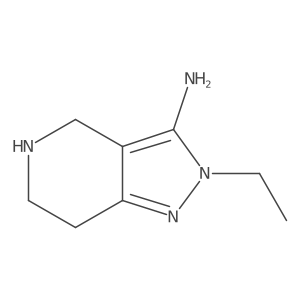 2-ethyl-2H,4H,5H,6H,7H-pyrazolo[4,3-c]pyridin-3-amine结构式
