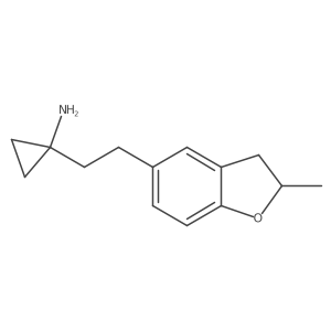 1-[2-(2-Methyl-2,3-dihydro-1-benzofuran-5-yl)ethyl]cyclopropan-1-amine结构式