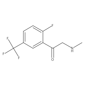 1-[2-Fluoro-5-(trifluoromethyl)phenyl]-2-(methylamino)ethan-1-one结构式