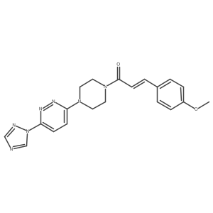 (E)-1-(4-(6-(1H-1,2,4-triazol-1-yl)pyridazin-3-yl)piperazin-1-yl)-3-(4-methoxyphenyl)prop-2-en-1-one Structure